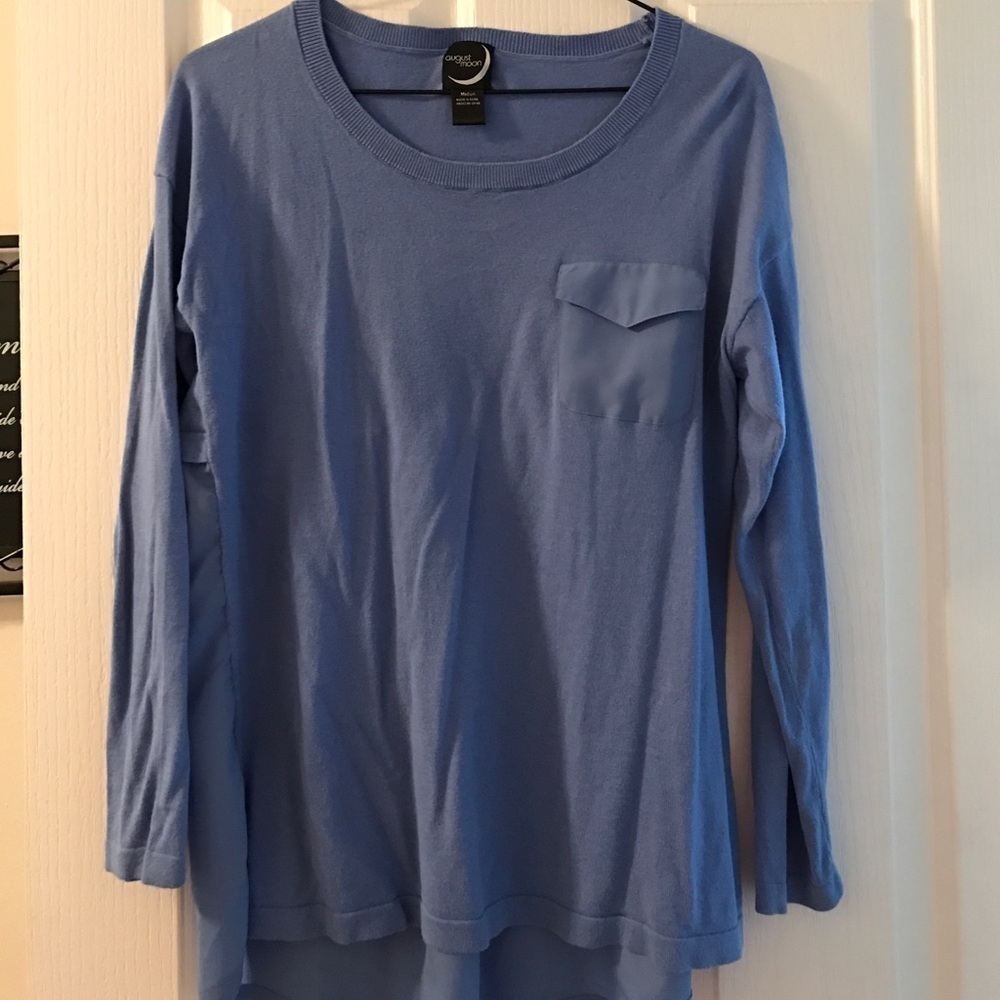 August Moon Light Blue Light Sweater - Picture 4 of 7